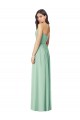 Menthe verte Trompette Sans bretelle Mousseline Longue Robes demoiselle d'honneur Pas Cher