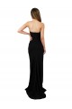 Noir Colonne Sans bretelle Col Haut Crêpe Stretch Longue Formelles Robes demoiselle d'honneur / Robes de soirée / Robes de bal Pas Cher