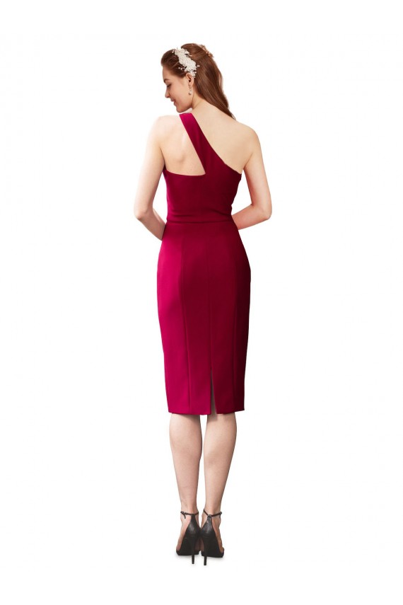 Noir Fourreau Crêpe Stretch Courte Robes demoiselle d'honneur / Robes de soirée / Robes de cocktail Pas Cher