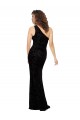 Noir Fourreau Velours Floral Velours Stretch Longue Robes demoiselle d'honneur