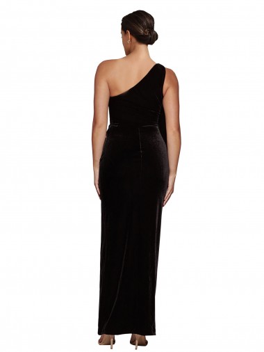 Noir Fourreau Velours Stretch Longue Formelles Robes demoiselle d'honneur / Robes de soirée / Robes de bal