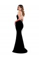 Noir Sirène Col Haut Crêpe Stretch Longue Formelles Robes demoiselle d'honneur / Robes de soirée / Robes de bal Pas Cher