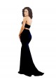 Noir Sirène Col Haut Crêpe Stretch Longue Formelles Robes demoiselle d'honneur / Robes de soirée / Robes de bal Pas Cher
