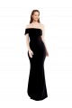 Noir Sirène Crêpe Stretch Longue Formelles Robes demoiselle d'honneur / Robes de soirée / Robes de bal Pas Cher