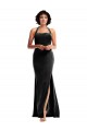 Noir Sirène Licou Velours Stretch Longue Formelles Robes demoiselle d'honneur / Robes de soirée / Robes de bal Pas Cher