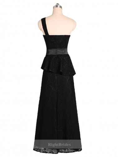 Noir Sirène Satiné Longue Robes demoiselle d'honneur