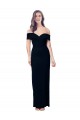 Noir Sirène Épaule Dénudée Crêpe Stretch Longue Formelles Robes demoiselle d'honneur / Robes de soirée / Robes de bal Pas Cher