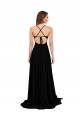 Noir Trapèze Col V Spandex Longue Formelles Robes demoiselle d'honneur / Robes de soirée / Robes de bal Pas Cher