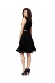 Noir Trapèze Col bijou Dentelle Courte Robes demoiselle d'honneur / Robes de cocktail Pas Cher