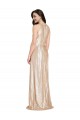 Or Fourreau Licou Col Haut Paillette Longue Formelles Robes demoiselle d'honneur / Robes de soirée / Robes de bal Pas Cher