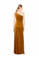 Or Trapèze Velours Stretch Longue Formelles Robes demoiselle d'honneur / Robes de soirée / Robes de bal Pas Cher