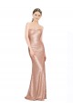 Or rose Trapèze Paillette Longue Formelles Robes demoiselle d'honneur / Robes de soirée / Robes de bal Pas Cher