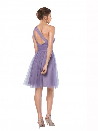 Pastèque Trapèze Tulle Longue Robes demoiselle d'honneur