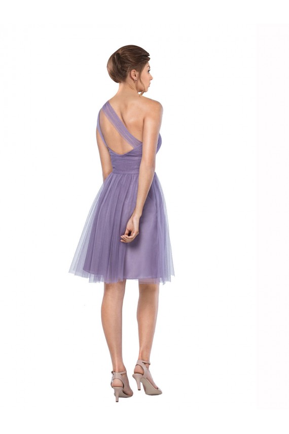 Pastèque Trapèze Tulle Longue Robes demoiselle d'honneur Pas Cher
