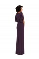 Pourpre Fourreau Col V Spandex Longue Formelles Robes demoiselle d'honneur / Robes de soirée / Robes de bal Pas Cher