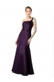 Pourpre Sirène Satiné Longue Robes demoiselle d'honneur / Robes de bal Pas Cher
