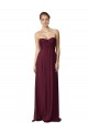 Pourpre Trapèze Mousseline Longue Robes demoiselle d'honneur