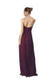 Pourpre Trapèze Mousseline Longue Robes demoiselle d'honneur