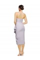 Lilas arctique Fourreau Sans bretelle midi Crêpe Stretch Courte Asymétrique Robes demoiselle d'honneur / Robes de soirée / Robes de cocktail Pas Cher