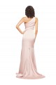 Rose Fourreau Satiné Soyeux Longue Formelles Robes demoiselle d'honneur / Robes de soirée / Robes de bal Pas Cher
