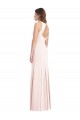 Rose Trompette Bateau Crêpe Stretch Longue Robes demoiselle d'honneur / Robes de bal Pas Cher