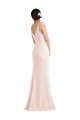 Rose Trompette Col V Crêpe Stretch Longue Formelles Robes demoiselle d'honneur / Robes de soirée / Robes de bal Pas Cher
