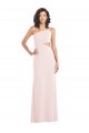 Rose Trompette Crêpe Stretch Longue Formelles Robes demoiselle d'honneur / Robes de soirée / Robes de bal Pas Cher