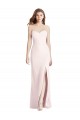 Rose Trompette Sans bretelle Crêpe Stretch Longue Robes demoiselle d'honneur / Robes de bal Pas Cher