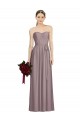 Rose poudré Trapèze Mousseline Longue Robes demoiselle d'honneur Pas Cher
