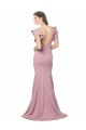 Rose poussiéreux Sirène Col rond Balayage train Crêpe Stretch Longue Formelles Robes demoiselle d'honneur / Robes de soirée / Robes de bal Pas Cher