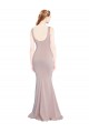 Rose poussiéreux Sirène Scoop Crêpe Stretch Longue Formelles Robes demoiselle d'honneur / Robes de soirée / Robes de bal Pas Cher
