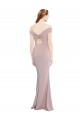 Rose poussiéreux Sirène Épaule Dénudée Col V Crêpe Stretch Longue Formelles Robes demoiselle d'honneur / Robes de soirée / Robes de bal Pas Cher