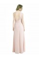Rouge 16 Trapèze Mousseline Longue Robes demoiselle d'honneur Pas Cher