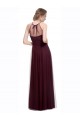 Rouge 74 Trapèze Licou Illusion Tulle Longue Robes demoiselle d'honneur Pas Cher
