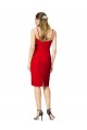 Rouge Fourreau Crêpe Stretch Courte Robes demoiselle d'honneur / Robes de soirée / Robes de cocktail Pas Cher