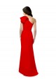 Rouge Sirène Col Haut Crêpe Stretch Longue Formelles Robes demoiselle d'honneur / Robes de soirée / Robes de bal Pas Cher