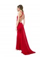 Rouge Sirène Licou Col Haut Crêpe Stretch Longue Formelles Robes demoiselle d'honneur / Robes de soirée / Robes de bal Pas Cher