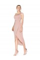 Sirène Col Haut Crêpe Stretch Courte Asymétrique Robes demoiselle d'honneur / Robes de soirée / Robes de cocktail Pas Cher