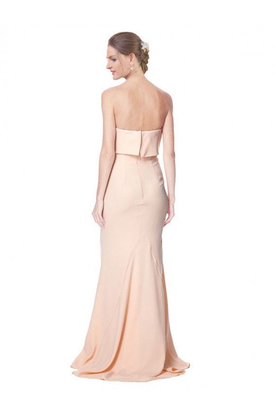 Sirène Sans bretelle Col Haut Crêpe Stretch Longue Formelles Robes demoiselle d'honneur / Robes de soirée / Robes de bal Pas Cher