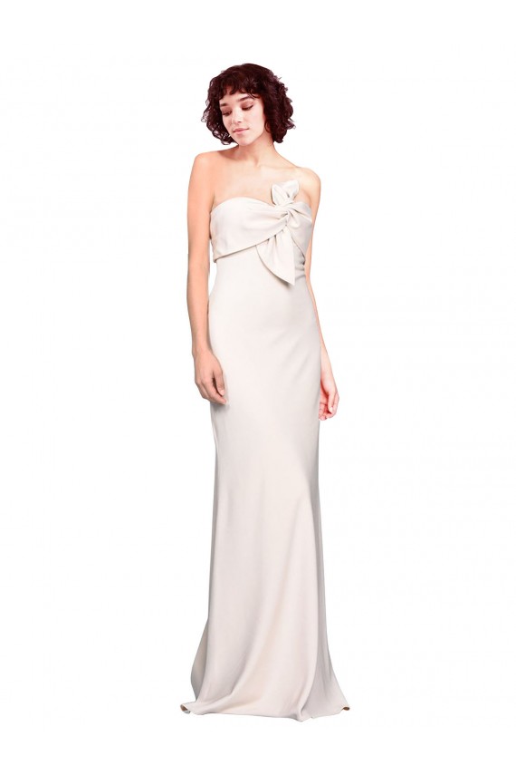 Sirène Sans bretelle Crêpe Stretch Longue Robes demoiselle d'honneur / Robes de bal Pas Cher