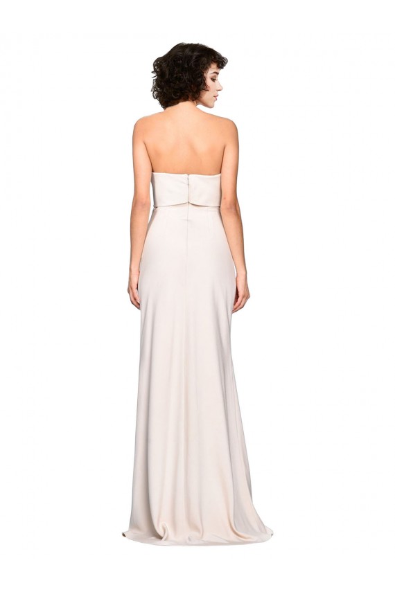 Sirène Sans bretelle Crêpe Stretch Longue Robes demoiselle d'honneur / Robes de bal Pas Cher
