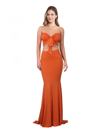 Sirène Sans bretelle Spandex Longue Formelles Robes demoiselle d'honneur / Robes de soirée / Robes de bal Pas Cher
