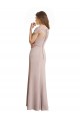 Sirène Scoop Col Haut Mousseline Dentelle Longue Robes demoiselle d'honneur Pas Cher