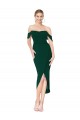 Sirène Épaule Dénudée Col Haut Crêpe Stretch Courte Asymétrique Robes demoiselle d'honneur / Robes de soirée / Robes de cocktail Pas Cher