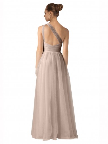 Trapèze Bretelles spaghetti Tulle Longue Robes demoiselle d'honneur