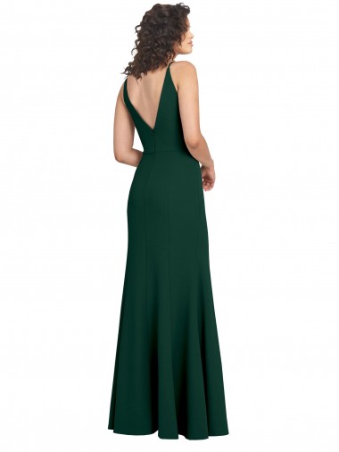 Trapèze Col V Crêpe Stretch Longue Formelles Robes demoiselle d'honneur / Robes de soirée / Robes de bal