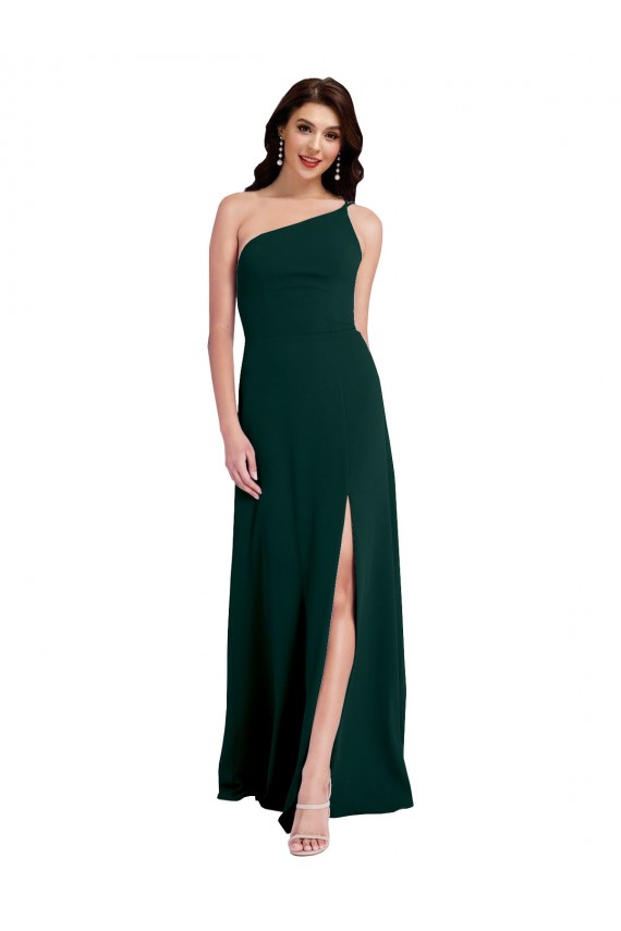 Trapèze Crêpe Stretch Longue Formelles Robes demoiselle d'honneur / Robes de soirée / Robes de bal Pas Cher