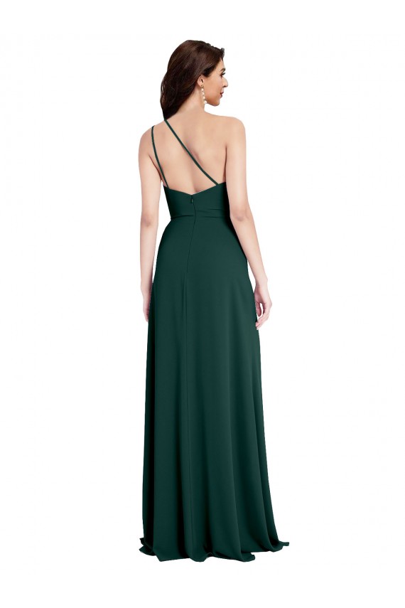 Trapèze Crêpe Stretch Longue Formelles Robes demoiselle d'honneur / Robes de soirée / Robes de bal Pas Cher