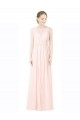 Trapèze Jewel Mousseline Longue Robes demoiselle d'honneur Pas Cher