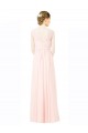 Trapèze Jewel Mousseline Longue Robes demoiselle d'honneur Pas Cher